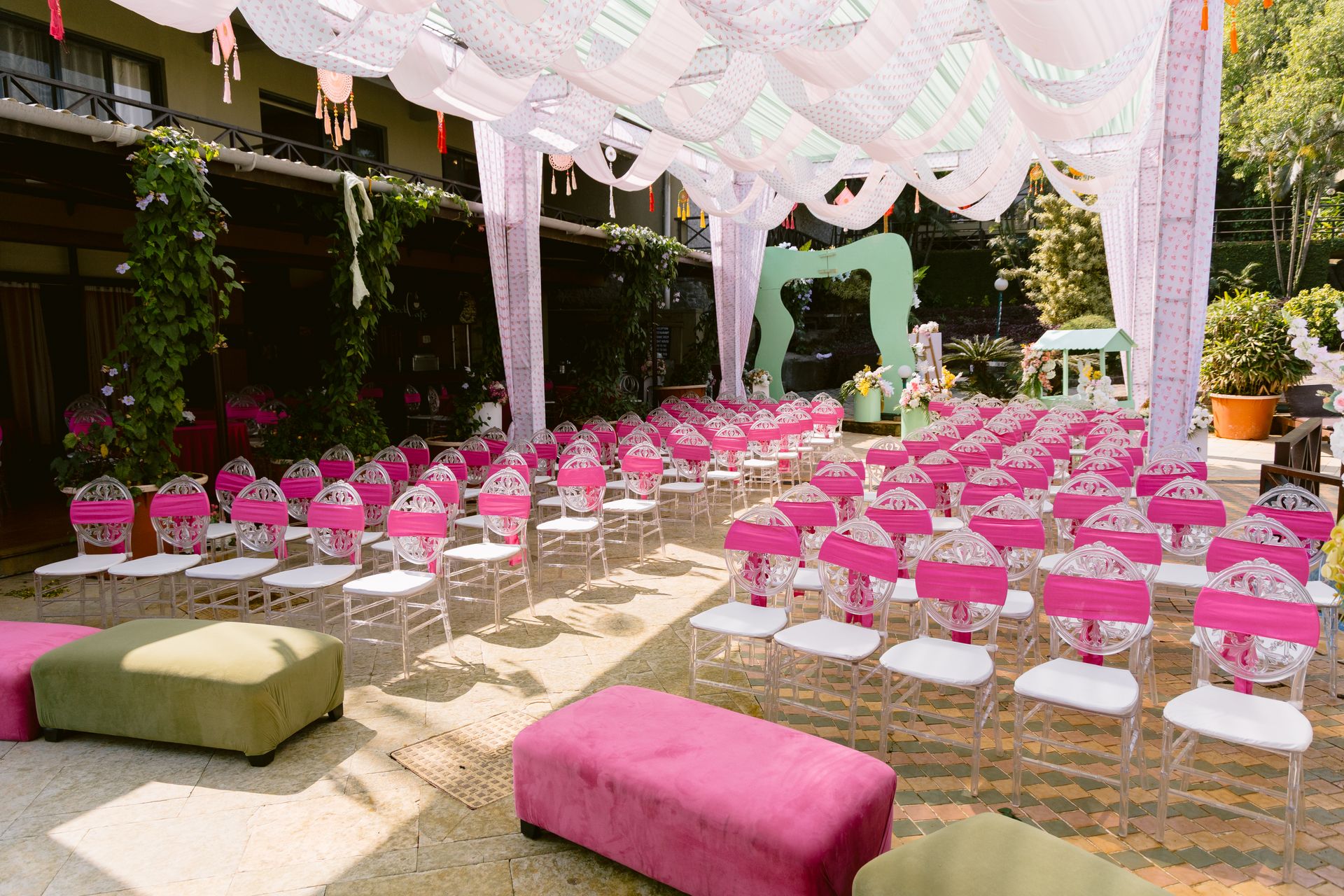 Eco-decor setup at Kolad riverside wedding