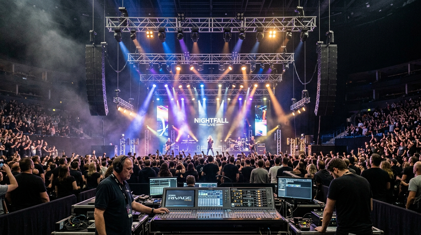 Concert Stage Audio-Visual Rigging